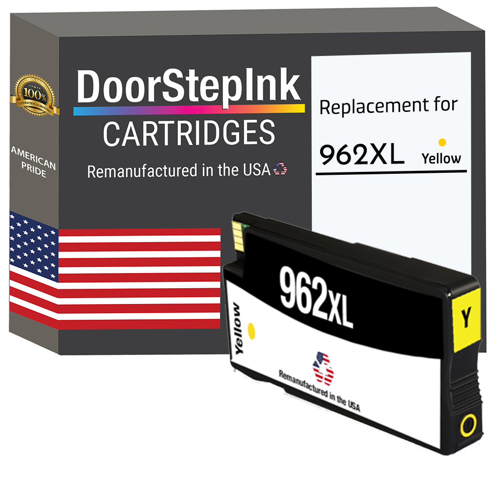 DoorStepInk Brand for HP 962XL (3JA02AN) Yellow Remanufactured in the USA Ink Cartridge