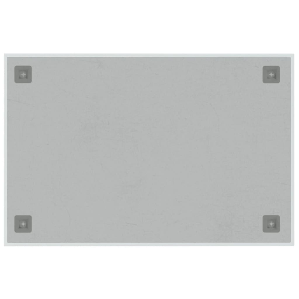 vidaXL Wall-mounted Magnetic Board White 23.6"x15.7" Tempered Glass