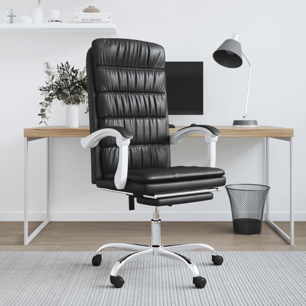 vidaXL Ergonomic Office Chair Reclining Office Executive Chair Faux Leather