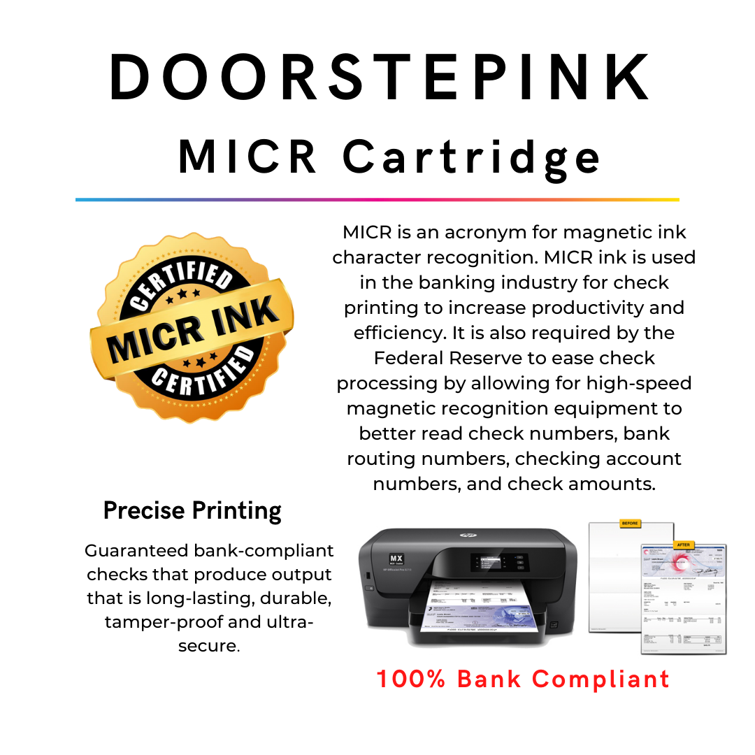 DoorStepInk Brand for HP 972X (F6T84AN) Black MICR Remanufactured in the USA Ink Cartridge